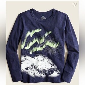 Crewcuts J.Crew - Glow-In-The-Dark Aurora Borealis graphic Long Sleeve T-Shirt